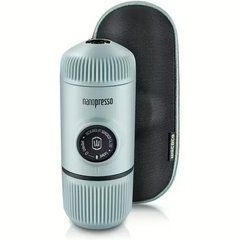 Портативна еспресо-кавоварка Wacaco Nanopresso блакитна з чохлом