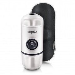 Портативна еспресо-кавоварка Wacaco Nanopresso біла з чохлом