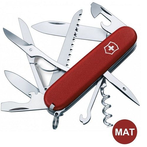 Ніж Victorinox Huntsman Mat 91мм\15 пред\Red Mat